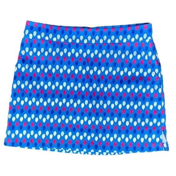 Vineyard Vines Ikat Dot Print Golf Skort $128 EUC Size 8 - Picture 4 of 9